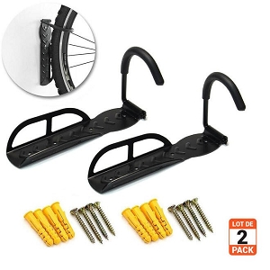 Bike Rack Adjustable Wall Mounted Hook Rack Holder Hanger Stand Storage, 2 Pack - SortWise®