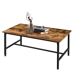 Industrial Coffee Table, Living Room Tea Table, Wood Top End Table, Rustic Accent Designed Furniture