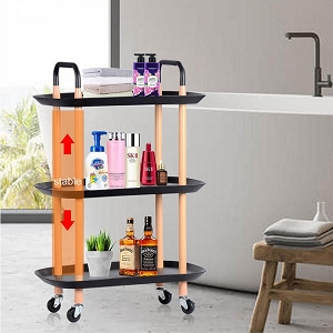 3-Tier Kitchen Mesh Wire Rolling Cart Multifunction Utility Kitchen Storage with Wheels - SortWise®