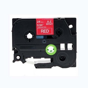 Compatible Brother TZe-455, TZe455 24MM (1 Inch), Length of 8M, White on Red Label Tape
