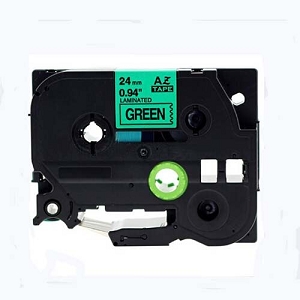 Compatible Brother TZe-751, TZe751 24MM (1 Inch), Length of 8M, Black on Green Label Tape
