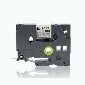 Compatible Brother TZe-SM941, TZeSM941 18mm, Length of 8M, Strong Adhesive Black On Matt Silver Label Tape
