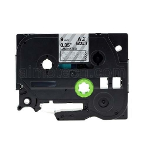 Compatible Brother TZe-125, TZe125 9mm (0.375 Inch), Length of 8M, White on Clear Label Tape