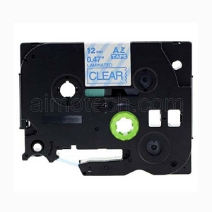 Compatible Brother TZe-133, TZe133 12mm (0.5 Inch), Length of 8M, Blue on Clear Label Tape