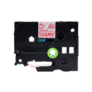 Compatible Brother TZe-142, TZe142 18mm (0.75 Inch), Length of 8M, Red on Clear Label Tape