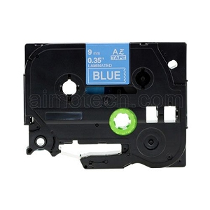 Compatible Brother TZe-525, TZe525 9mm (0.375 Inch), Length of 8M, White on Blue Label Tape