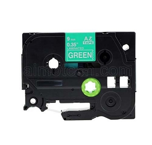 Compatible Brother TZe-725, TZe725 9mm (0.375 Inch), Length of 8M, White on Green Label Tape