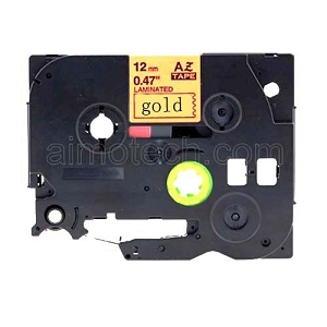 Compatible Brother TZe-831, TZe831 12mm (0.5 Inch), Length of 8M, Black on Gold Label Tape