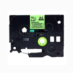 Compatible Brother TZe-D31, TZeD31 12mm (0.5 Inch), Black on Fluorescent Green Label Tape