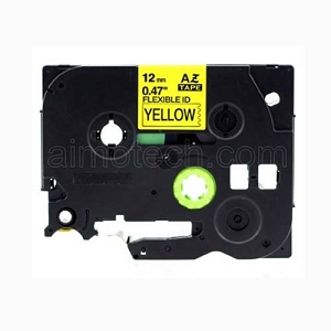Compatible  Brother TZe-FX631, TZeFX631 12mm (0.5 Inch), Length of 8M, Black on Yellow Flexible Label Tape