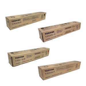 Made By Toshiba TFC415 SET 4 Pack Black, Cyan, Magenta, Yellow Toner Cartridge, for 2515AC, 3015AC, 4515AC