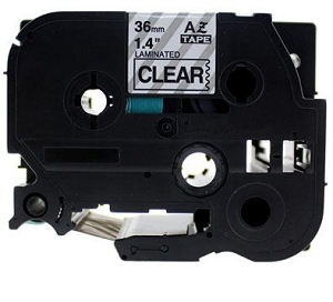 Compatible Brother TZe-161, Tze161 Length of 8M, P-touch Label Tape, 36mm (1.5 Inch) Black on Clear
