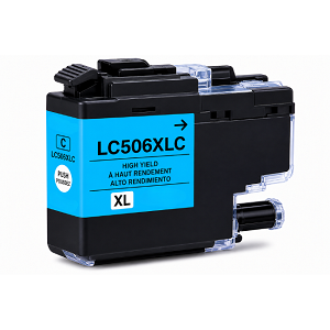 Compatible Brother LC506XLC Cyan Ink Cartridge High Yield, for MFC-J4355DW, J4555DW, and More...