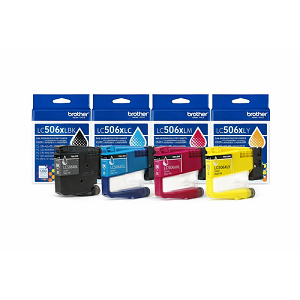 Made By Brother LC506XL SET 4 Pack Ink Cartridge Combo High Yield BK/C/M/Y, for MFC-J4355DW, J4555DW, and More...