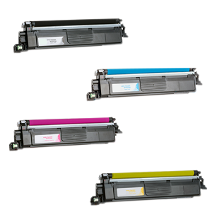 Compatible Brother TN229 Standard Yield Laser Toner Cartridge - 4 pack - Bk / C / M / Y, for HL & MFC Series