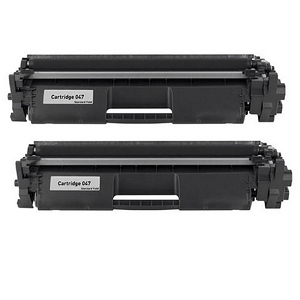 Compatible 2 Pack Canon 047 2164C001AA  Black  Toner Cartridge ImageClass LBP112, LBP113, MF110, MF112, MF113