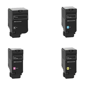 Compatible Lexmark  71C1HK0  71C1HC0 71C1HM0  71C1HY0  (71C1H) Toner Cartridge Combo High Yield CS730, CX730