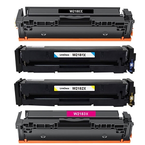 Compatible HP 218X SET 4 Pack W2180X, W2181X, W2182X, W2183X 4 Pack Toner Cartridge High Yield with Chip