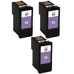 Compatible 3 Pack Lexmark 15 18C2110 Color Ink Cartridge X2600 X2630 X2650 X2670 Z2300 Z2320
