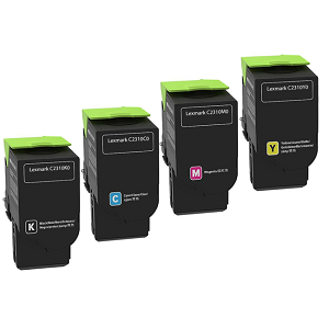 Compatible 4 Pack  Lexmark C2310 SET Black, Cyan, Magenta, Yellow Toner Cartridge C2325, C2425, C2535, MC2325, MC2425, MC2535, MC2640