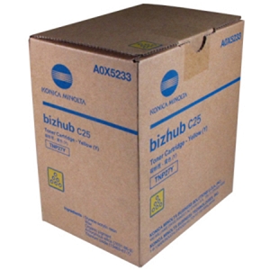 Made By Konica Minolta A0X5233 TNP27Y TNP-27Y Yellow Laser Toner CartridgeMade By Konica Minolta Bizhub C25