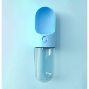 400ml Leak Proof Portable Dog Water Bottle For Pets Outdoor Walking Travelling Drinking - Blue