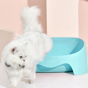 Colorful Durable Eco-friendly Plastic Cat Litter Box Cat Toilet - LIVINGbasics