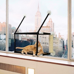 Cat Window Hammock Double Layer,Hold Up 45lbs