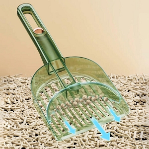 Double-Layer Design Convenient Cat Litter Scoop with Hanging Hole