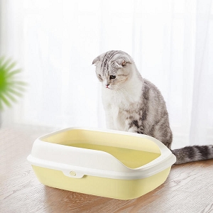 Strong Material Cat Toilet open Litter Box Tray Matcha For Indoor Or Travel - LIVINGbasics
