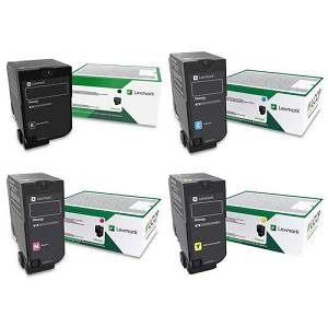 4 Pack Made By Lexmark 84C1H High Yield Laser Return Program Toner Cartridges CX725de, CX725dhe, CX725dthe