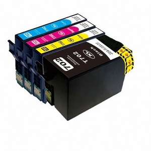 Compatible 4 Pack Epson T702XL WorkForce Pro WF-3720 WF-3730 WF-3733 High Yield Inkjet Cartridges