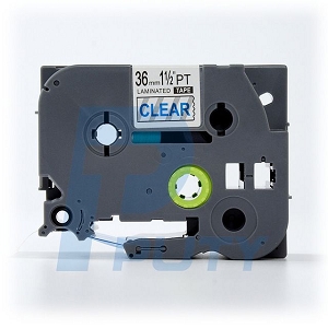 Compatible Brother TZe-163, TZe163 Length of 8M, P-touch Label Tape, 36mm (1.5 Inch) Blue on Clear