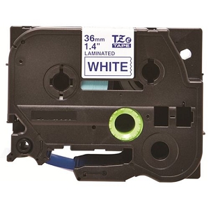 Compatible Brother TZe-263, TZe263 Length of 8M, P-touch Label Tape, 36mm (1.5 Inch) Blue on White
