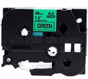 Compatible Brother TZe-761, TZe761 36MM (1.5 Inch), Length of 8M, Black on Green Label Tape