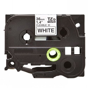 Compatible Brother TZe-FX261, TZefx261 36MM ( 1.4 Inch ), Length of 8M Black on White Flexible Label Tape