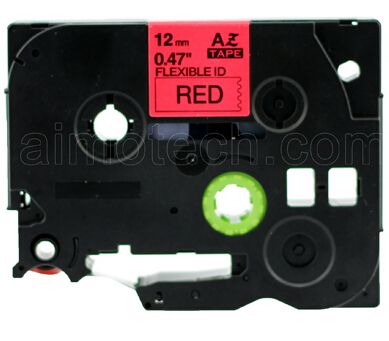 Compatible Brother TZe-FX431, TZeFX431 Flexible 12mm (0.5 Inch), Length of 8M, Red on White Label Tape