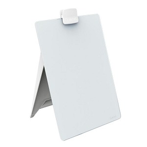 Quartet® Glass Dry-Erase Desktop Easel, 9" x 11", White Surface, Frameless 