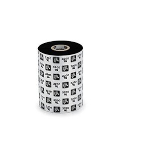 ZEBRA, 3200 03200GS06407 WAX/RESIN RIBBON, 64MM X 74M, 2.5 in X 244 ft, 0.5 in CORE, 12 ROLLS / CASE 