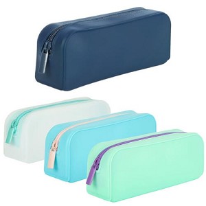Merangue® Silicone Pencil Case,7 5/8″ x 2″ x 3″,Color May Vary, 1 / Pack 