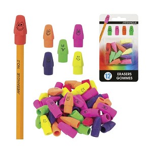 Merangue® Happy Face Erasers, 12/Pack 
