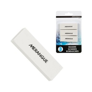 Merangue® White Erasers, 3/Pack 