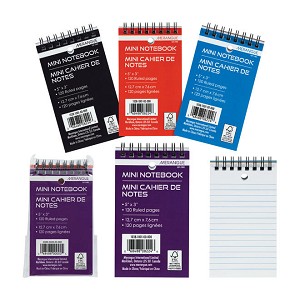 Merangue Top Coil Mini Notebooks, 3 x 5", 3/Pack 