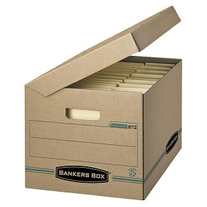 Bankers Box Enviro Stor Letter/Legal Size Basic-Duty Attached-Lid Storage Box, 5/Pack (00872-05) 