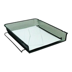 Winnable® Front Load Mesh Stackable Letter Tray, 3"x 10.6" x 13.3" ,Black 