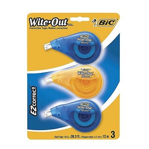 BiC® Wite-Out® EZCorrect Correction Tape, 3/Pack 