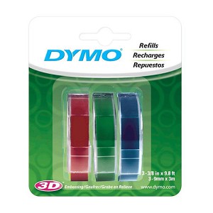 Made by Dymo 1741671 LT Embossing Labels 3/8" x 9.8', Package of 3 Refills 