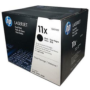 2 Pack Made by HP 11X Q6511XD Black High Yield Laser Toner Cartridge LaserJet 2420, 2430 