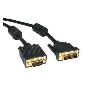 25ft 28AWG DVI-A to SVGA (HD15) Cable - Black 