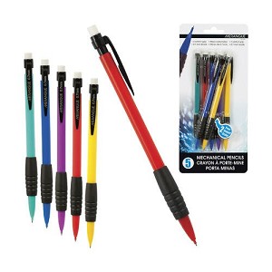 Merangue® Comfort Grip Mechanical Pencils with White Eraser, 0.7mm - 7/Pack Assorted colour 